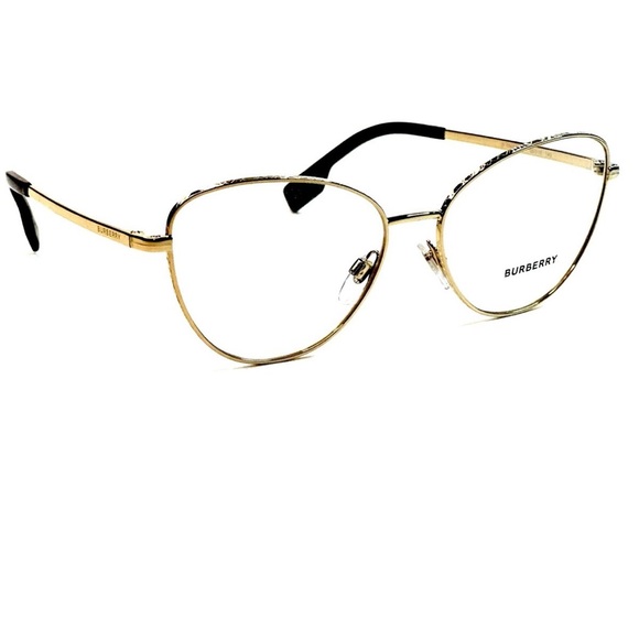 Burberry B 1341 1017 Gold Eyeglasses Cat eye Frames Size 55mm - Picture 3 of 5